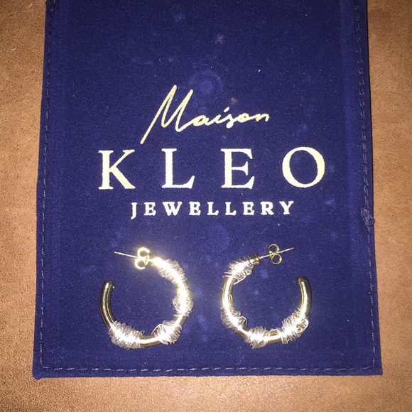 14K Gold Plated Mini Hoop Earrings - Picture 2 of 3